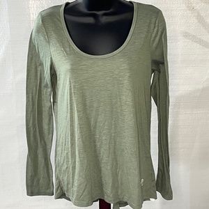 Balance Collection- sage green long sleeve w/ open back